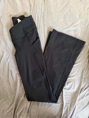 Fabletics Oasis Rib High Waisted Crossover Kick Flare
